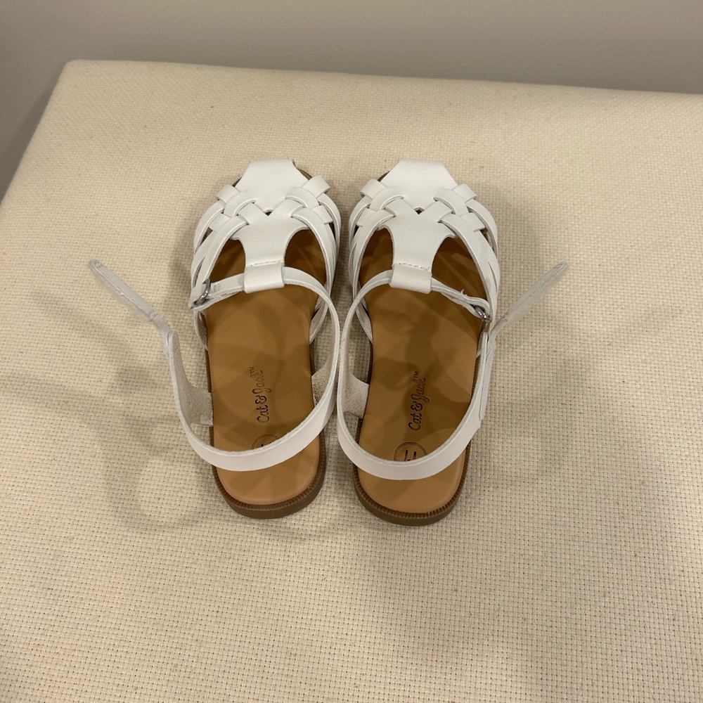 Cat & Jack White Woven Sandals
